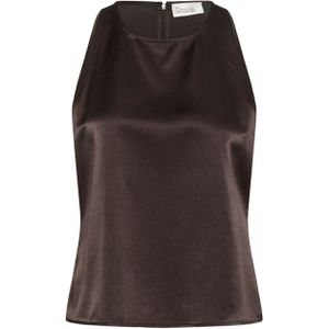 My Essential Wardrobe - Top korte mouw - Donker bruin - 10705226 ESTELLE