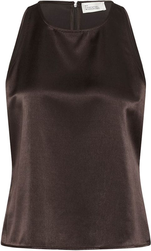 My Essential Wardrobe - Top korte mouw - Donker bruin - 10705226 ESTELLE