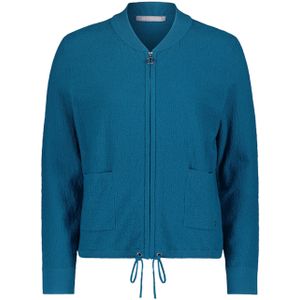 Betty en Co Vest blauw (Maat: 38) - Effen - Halslijn: Opstaande kraag,