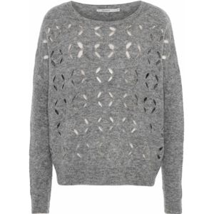 Summum Woman Dames trui grijs (Maat: M) - Mélange - Halslijn: Ronde hals,