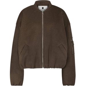 Alter Ego Dames jas bruin (Maat: M) - Effen