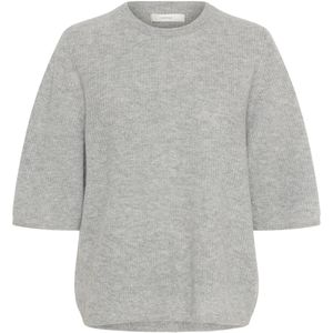 InWear T-shirt grijs (Maat: S) - Effen - Halslijn: Ronde hals,