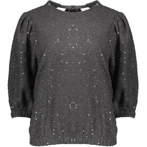Geisha - Top Top - Antraciet - Pailletten Top