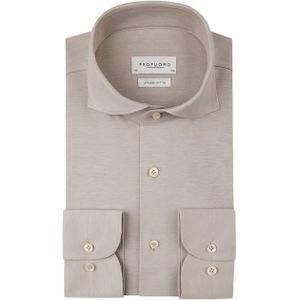 Profuomo Overhemd lange mouw beige (Maat: 43) - Mélange