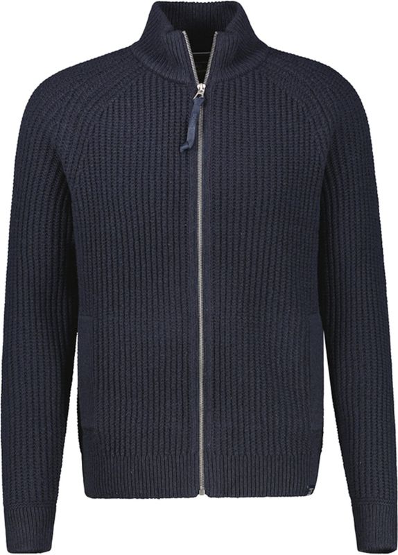 LERROS - Gebreid Vest - Navy - Met Ritssluiting - Lange Mouw