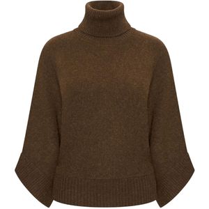 Aimée the Label Coltrui bruin (Maat: L) - Effen - Halslijn: Col,