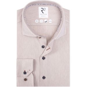 R2 - Overhemd - Beige - Knitted - Maat 467