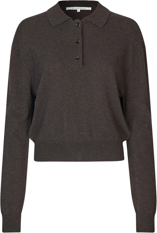 SECOND FEMALE - Vilena - Trui - Bruin - Lange Mouw