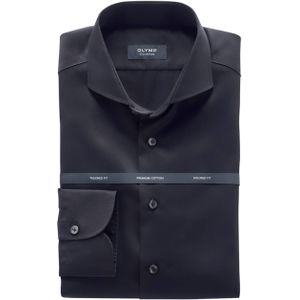 OLYMP - SIGNATURE - Overhemd - Zwart - Tailored Fit - SIGNATURE Cutaway