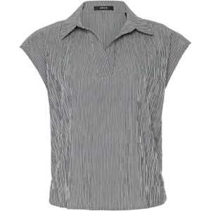 OPUS Blouse blauw (Maat: 34) - Streep - Halslijn: V-hals,