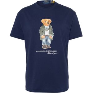 Ralph Lauren T-shirt blauw (Maat: XL) - Fotoprint - Halslijn: Ronde hals,