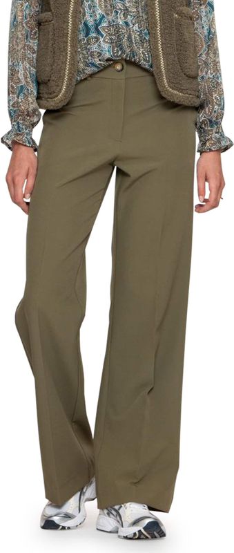 Geisha Wide leg broek groen (Maat: S) - Effen
