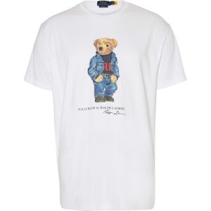 Ralph Lauren T-shirt wit (Maat: 2XL) - Fotoprint - Halslijn: Ronde hals,