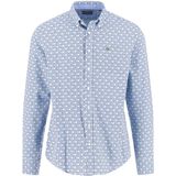 Fynch-Hatton - Overhemd - Blauw - Geblokt - Regular Fit
