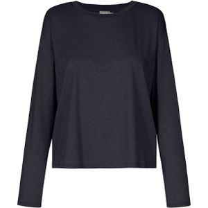 No man's land Dames longsleeve blauw (Maat: S) - Glitter - Halslijn: Ronde hals,