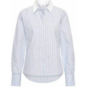 HV Society - StreepGlitter - Blouse - Blauw - Polokraag