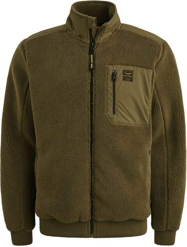 PME Legend Heren jas groen (Maat: S) - Halslijn: Opstaande kraag met rits,