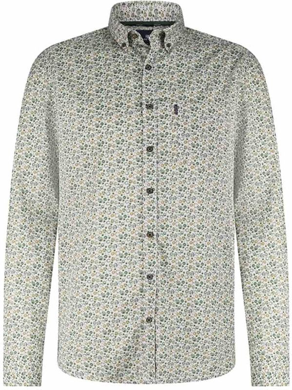 State of Art - Overhemd - Groen - Allover Print - Regular Fit