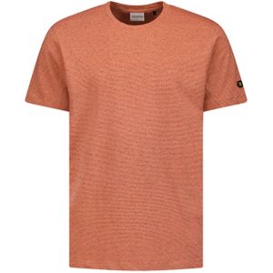 No Excess T-shirt oranje (Maat: XL) - Streep - Halslijn: Ronde hals,