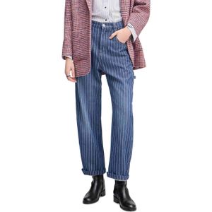 Munthe Shimo broek blauw (Maat: 36) - Streep