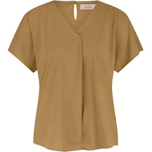 Studio Anneloes T-shirt beige (Maat: XS) - Effen - Halslijn: V-hals,