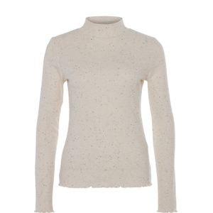 OPUS - T-Shirt Suhanna - Beige - Korte Mouwen