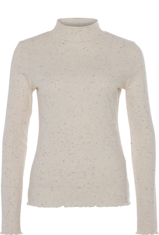 OPUS - T-Shirt Suhanna - Beige - Korte Mouwen