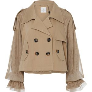 Summum Woman Jas beige (Maat: L) - Effen
