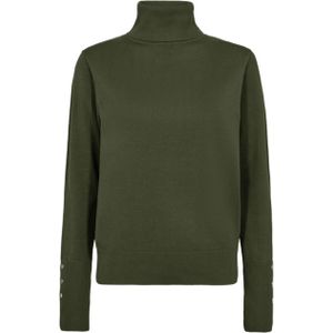 Freequent Dames coltrui groen (Maat: L) - Effen - Halslijn: Col,