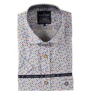 Fellows United Overhemd lange mouw blauw (Maat: L)