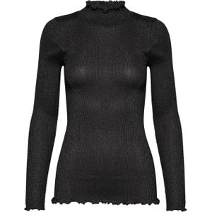 Rosemunde Trui zwart (Maat: S) - Halslijn: Opstaande kraag,