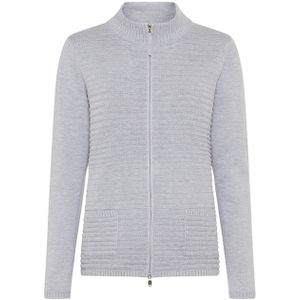 Olsen Dames vest grijs (Maat: 36) - Mélange - Halslijn: Opstaande kraag,