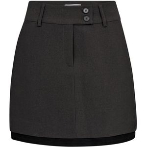 Haute L'Amitié - Emerald Crop Skirt - Mini Rok - Bruin - Polyester