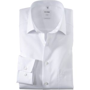 Olymp Overhemd extra lange mouw wit (Maat: 48) - Effen
