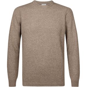 Profuomo Trui bruin (Maat: 2XL) - Effen - Halslijn: Ronde hals,