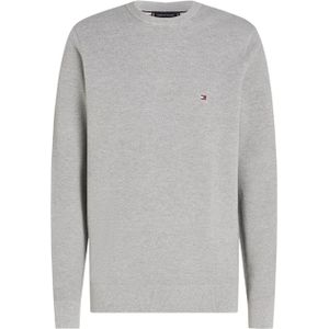 Tommy Hilfiger Trui grijs (Maat: L) - Effen - Halslijn: Ronde hals,