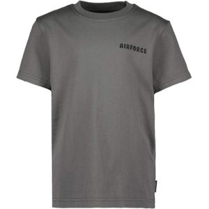 Airforce T-shirt grijs (Maat: 140) - Tekst - Halslijn: Ronde hals,