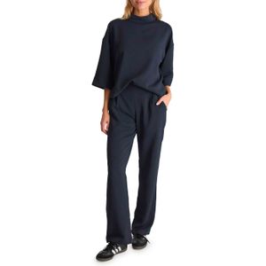 Neo Noir Arlo Crepe Jumpsuit jumpsuit blauw (Maat: 34) - Effen - Halslijn: Opstaande kraag,