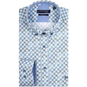 Giordano Overhemd lange mouw blauw (Maat: XL)