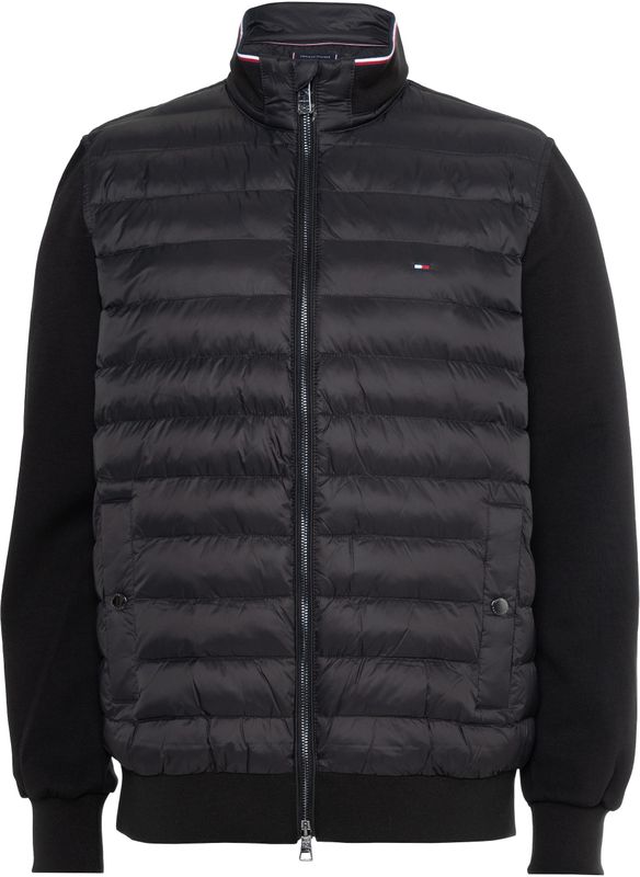 Tommy Hilfiger - Mix Media Ess Rwb Stand Collar Mw0mw41329 - Sweatshirt - Zwart