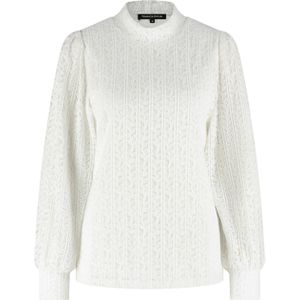 Tramontana Longsleeve ecru (Maat: M) - Effen - Halslijn: Opstaande kraag,