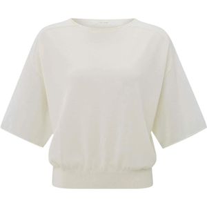 YAYA Trui ecru (Maat: M) - Effen - Halslijn: Ronde hals,