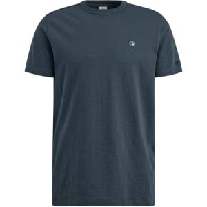 Cast Iron T-shirt blauw (Maat: M) - Effen - Halslijn: Ronde hals,