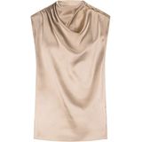 Izaac Top - Blousetop - Zwart - Satijnachtige Stof