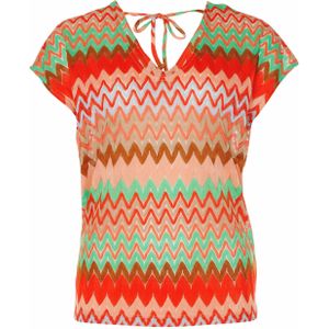 Garcia T-shirt oranje (Maat: XL) - Halslijn: V-hals,