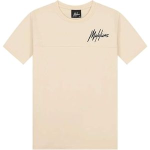 Malelions T-shirt beige (Maat: 176) - Effen - Halslijn: Ronde hals,