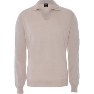 Gran Sasso Trui beige (Maat: 48) - Effen - Halslijn: V-hals,