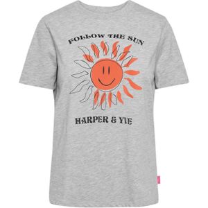 Harper & Yve T-shirt grijs (Maat: S) - Fotoprint - Halslijn: Ronde hals,