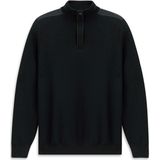 bugatti - Trui - Marine - Effen - Lange Mouw - Halve Rits