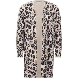 Betty Barclay - Cardigan - Bruin - Dierenprint - Lange Pasvorm